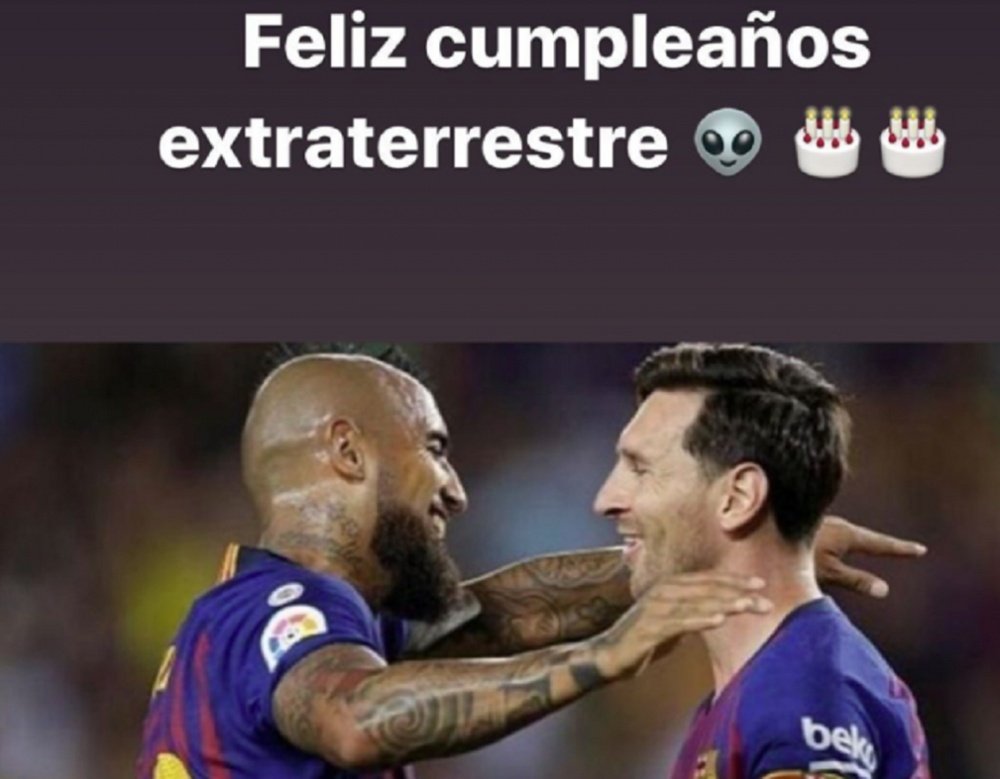Vidal felicitó a Leo por su cumpleaños en Instagram. Captura/KingArturo23oficial