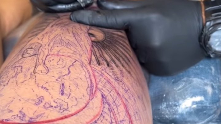 Di María, o primeiro em se tatuar na Copa do Mundo