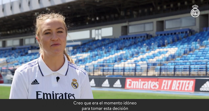 Siri, nueva jugadora del Real Madrid. Captura/realmadridfem