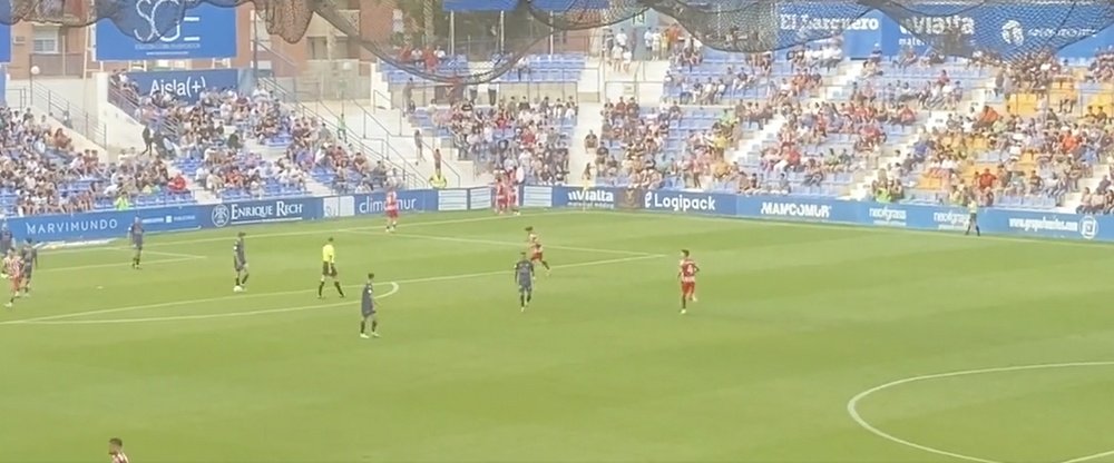 UCAM Y Atlético B igualaron 1-1 en la ida. Captura/InterDeportivo