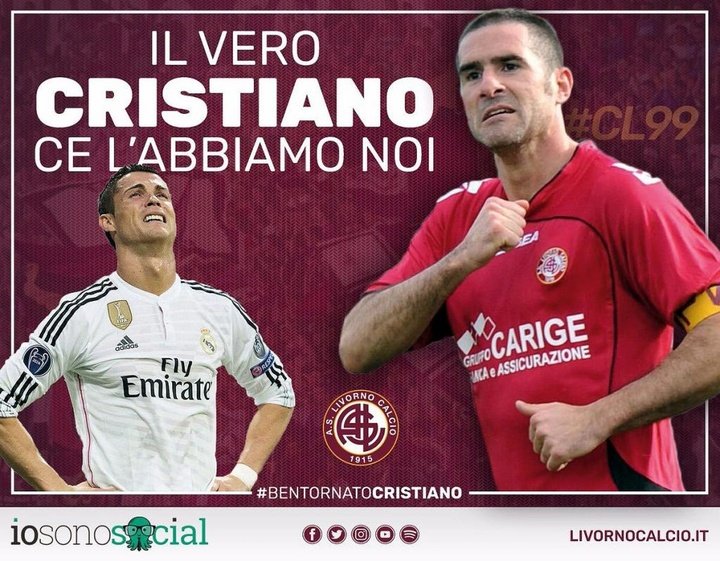 Indirecta a la Juve: el Livorno presume de su Cristiano