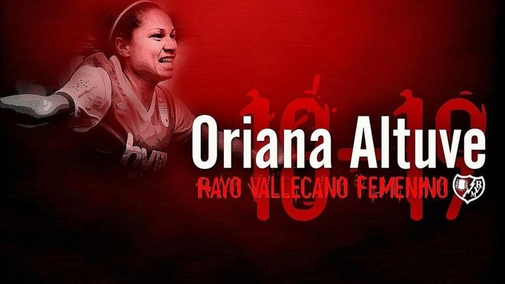 Oriana Altuve, nuevo refuerzo del Rayo femenino