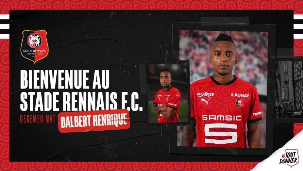 El Rennes consigue la cesión del que aspiraba a ser el 'nuevo Roberto Carlos'. Twitter/staderennais