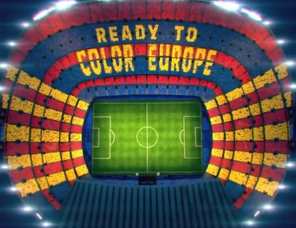 Assim será o mosaico do Barça na Champions. FCBarcelona