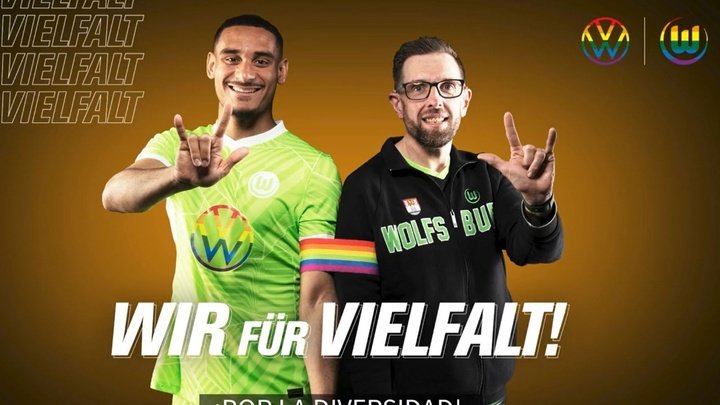 O Wolfsburg mandará uma mensagem contra a discriminação no jogo diante do Mainz 05