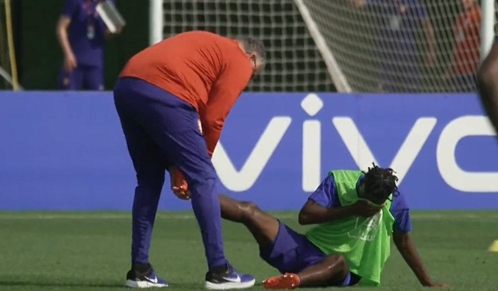 Frimpong left Wednesday's training session due to injury. Screenshot/ESPN