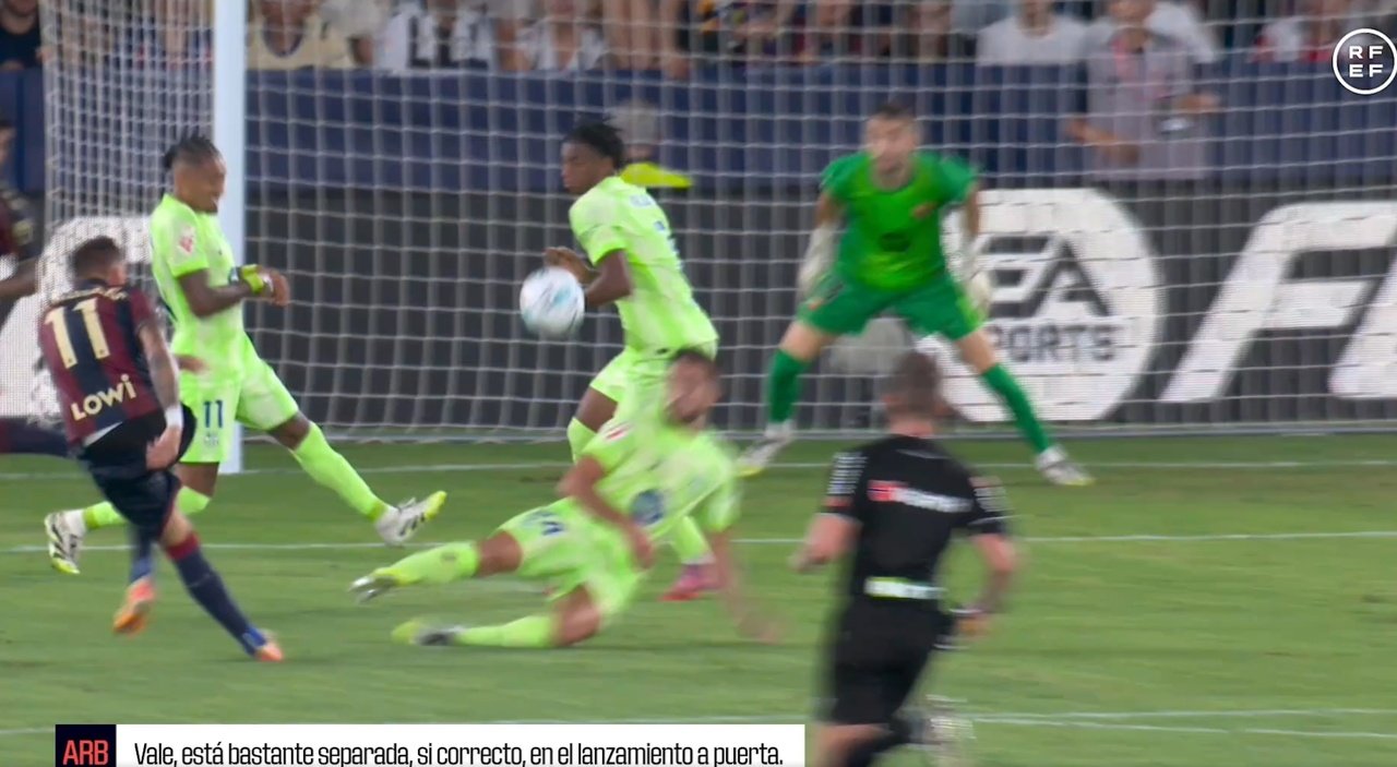 VAR Audio from Balde's Handball in Levante vs. Barcelona. Source: RFEF