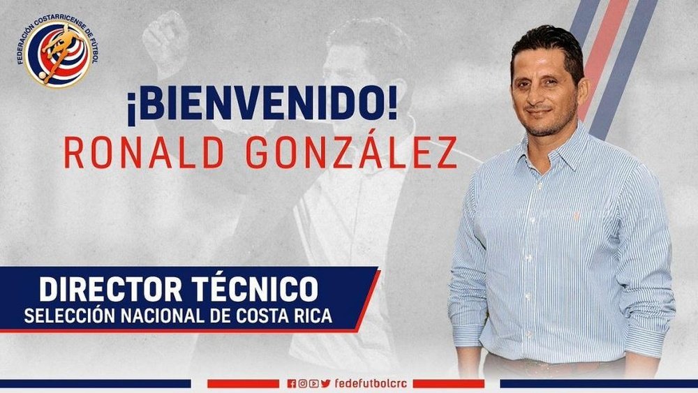 Costa Rica anuncio a Ronald González como nuevo seleccionador. Twitter/fedefutbolcrc
