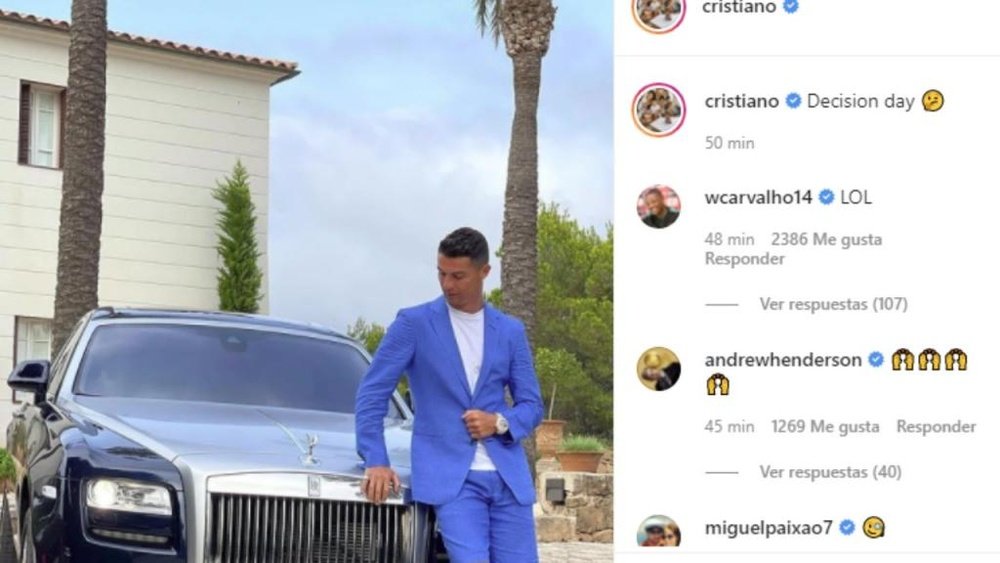 Cristiano raised rumours on social media. Screenshot/Cristiano