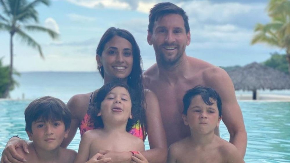 Messi subió una foto familiar durante sus vacaciones. Instagram/leomessi