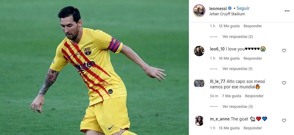 Messi vuelve a presumir del Barça en Instagram