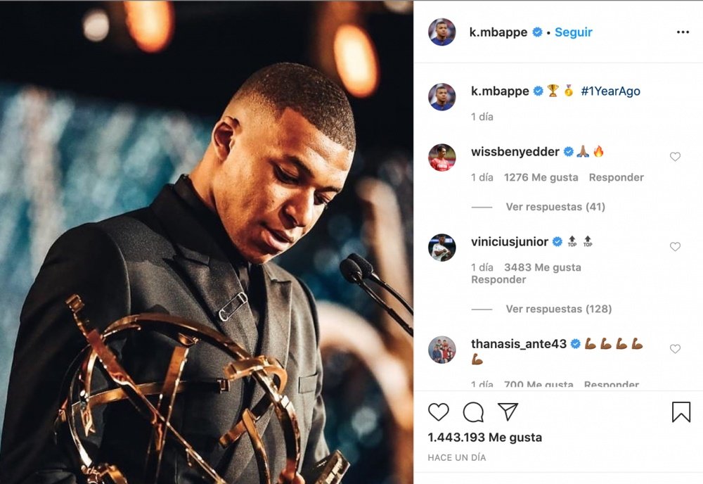Vinicius s'est lié d'amitié avec Mbappé. Instagram/k.mbappe