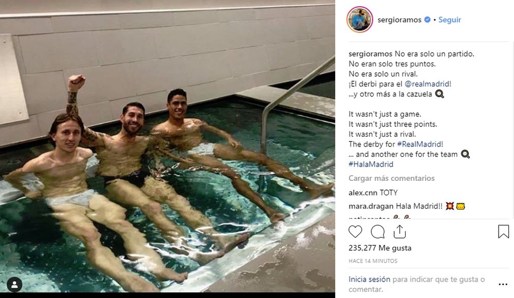 La photo de Sergio Ramos. Instagram/sergioramos