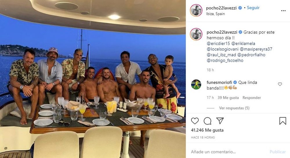 Several Premier League players broke the social distancing rules. Instagram/pocho22lavezzi
