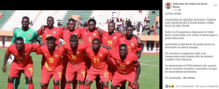 Jogadores da Guiné-Bissau sofrem intoxicação e falam de sabotagem em Marrocos