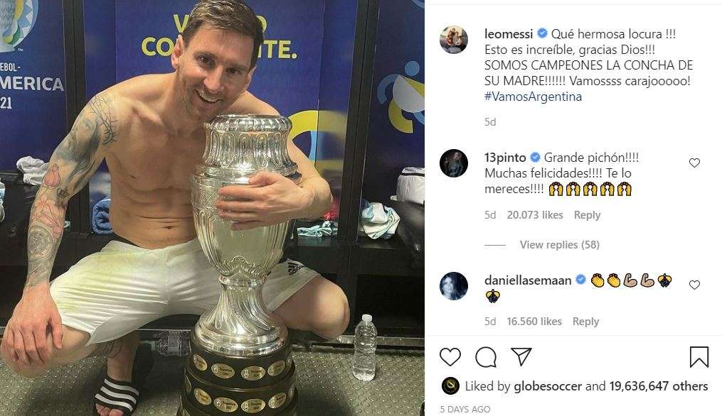 La imagen de Leo Messi ya es un hito en la conocida red social. Instagram/leomessi