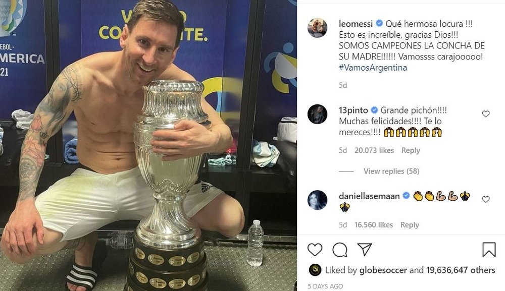 Messi broke yet another record with his Instagram post. Instagram/leomessi