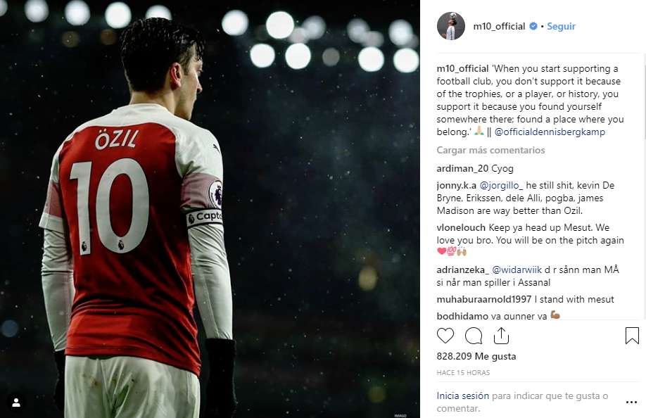 Declaración de amor de Özil al Arsenal con su futuro en juego