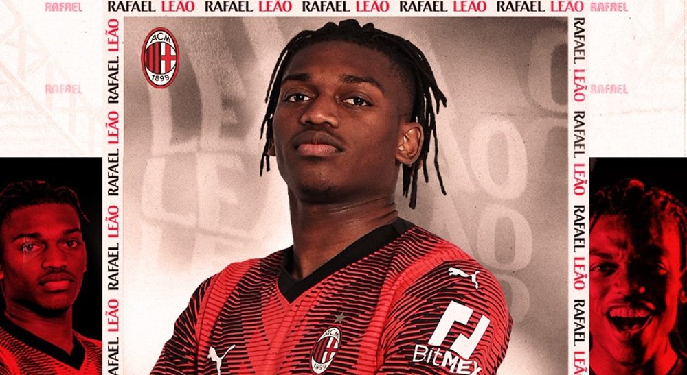 El Milan renueva a Rafael Leao hasta 2028. Captura/ACMilan