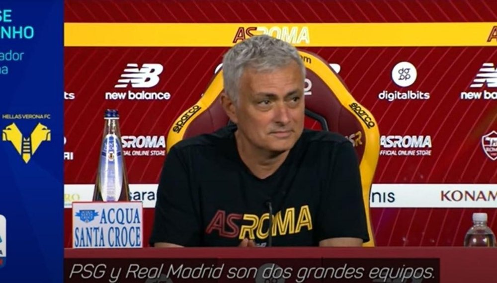 Mourinho asegura que no siente nostalgia por la Champions. Captura/ASRoma