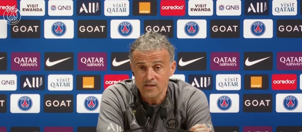 Luis Enrique is very happy with Kylian Mbappe's attitude. Screenshot/PSG