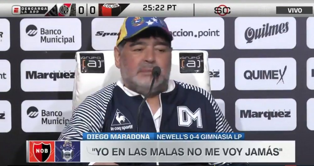 Maradona, sobre ser el relevo de Alfaro. Captura/ESPN