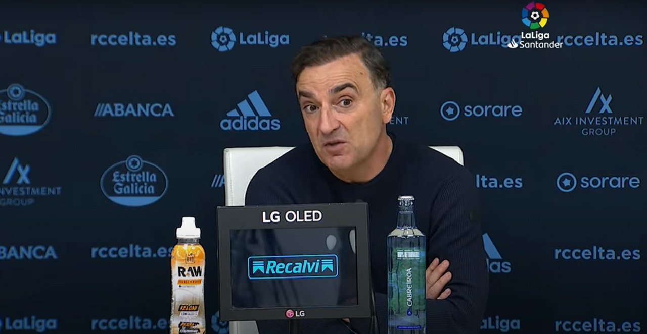Carlos Carvalhal dijo que el Celta mereció ganar. Captura/YouTube/LaLiga