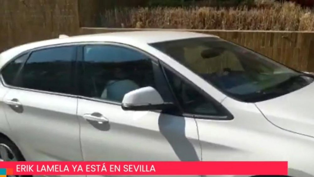 Lamela, cazado en Sevilla para cerrar su fichaje. Twitter/eldesmarque