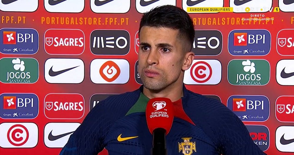 Cancelo wished Nagelsmann all the luck in the world. Screenshot/SportTV1