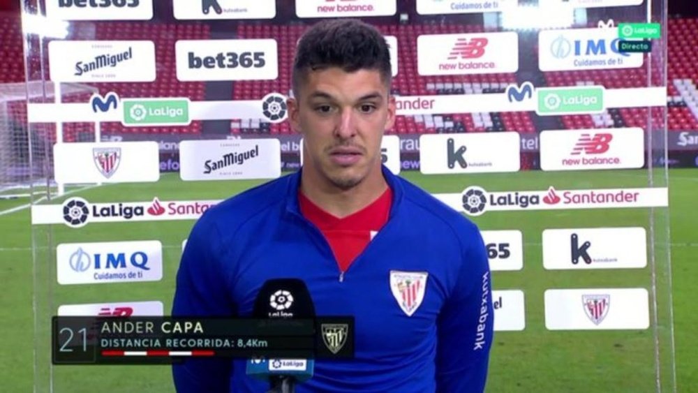Capa habló del árbitro tras el partido ante el Sevilla. Captura/Movistar+