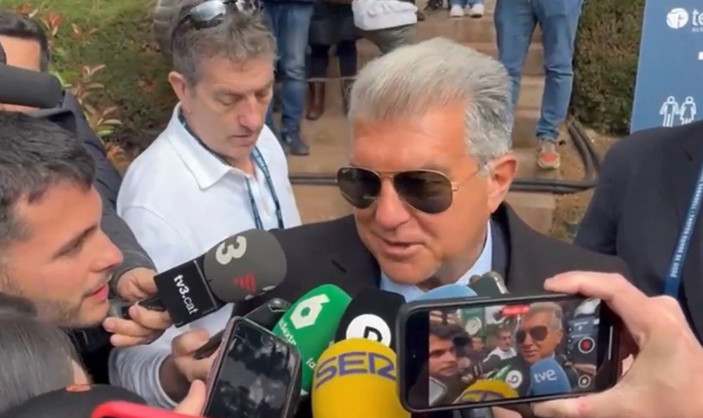 Laporta no habló del Madrid. X/angelgarciacg_