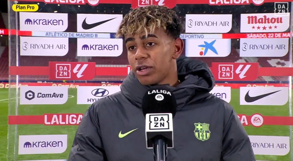 Lamine Yamal face aux caméras de DAZN. Capture/DAZN