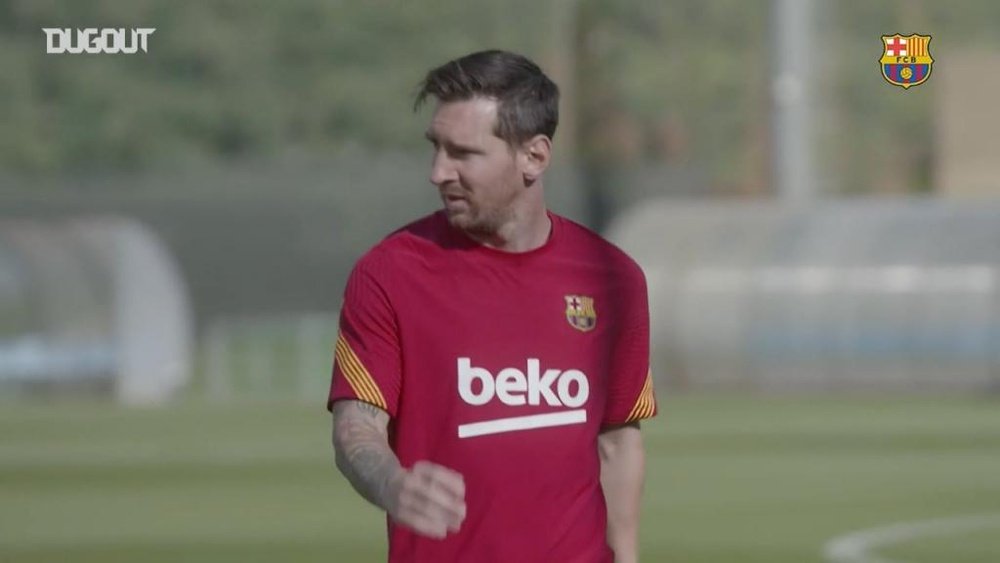 VÍDEO: así fue el regreso de Messi a los entrenamientos. DUGOUT