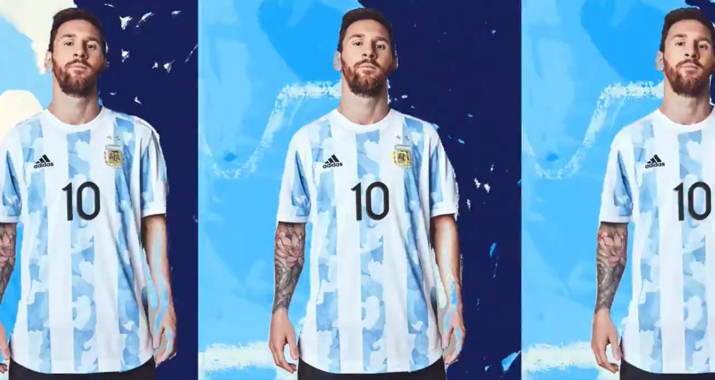 Messi luce la nueva camiseta de Argentina para la Copa América 2021