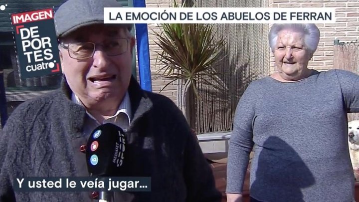 Ferran Torres grandparents fight tears in interview