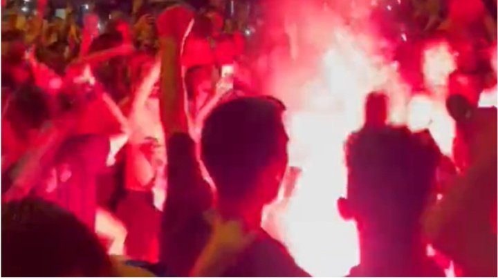 Girona se echó a la calle para celebrar el doble ascenso. Twitter/albert_roge