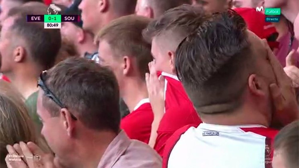 Dramático final del Southampton. Captura/MovistarFútbol