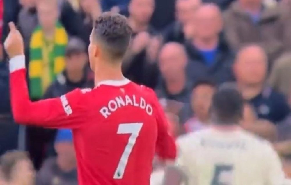 Cristiano seemed frustrated against Liverpool. Screenshot/DAZN