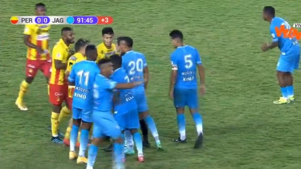 Deportivo Pereira y Jaguares se quedan a medias. Captura/WinSports