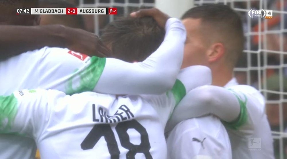 Un vendaval llamado 'Gladbach: ¡tres goles en once minutos! Captura/FOXSports