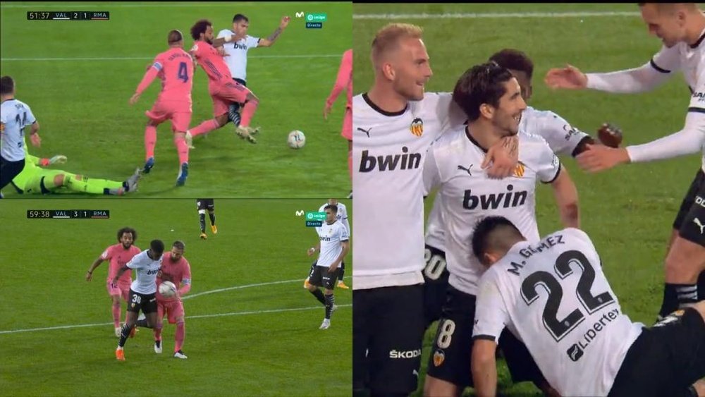 Real gave up three penalties! Captura/Movistar+