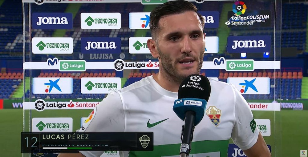 Lucas Pérez podría ser titular ante el Levante. YouTube/LaLiga