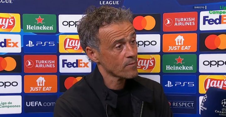 Luis Enrique highlighted PSG's maturity to pull off the comeback. Screenshot/MovistarLigadeCampeones