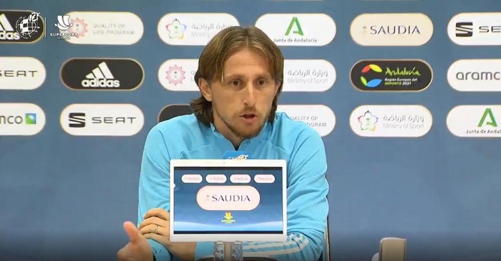 Modric parla in conferenza stampa. RFEF