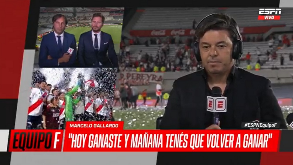 Gallardo manifestó las dudas sobre su continuidad. Captura/ESPN