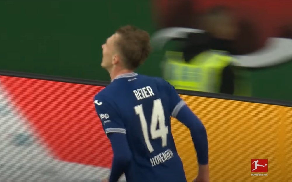 Maximilian Beier es la ilusión del Hoffenheim. Captura/Bundesliga