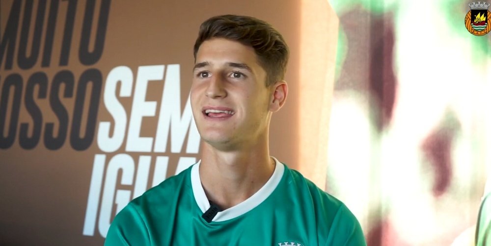 Miguel Baeza juega esta temporada en el Rio Ave cedido por el Celta. Captura/RioAve_FC