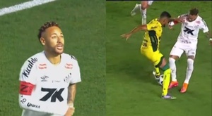 Neymar, ángel y demonio en el empate de Santos