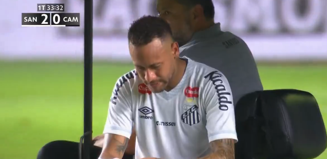 Neymar forced off in tears after fresh injury setback