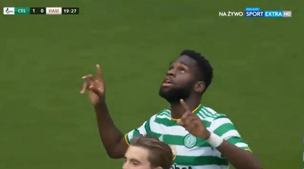 Edouard scored for Celtic. Screenshot/SportExtra